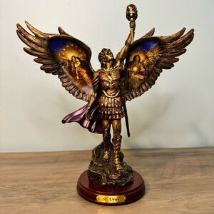 St. Uriel Bronze Sculpture Collection The Bradford Exchange Numbered Archangel